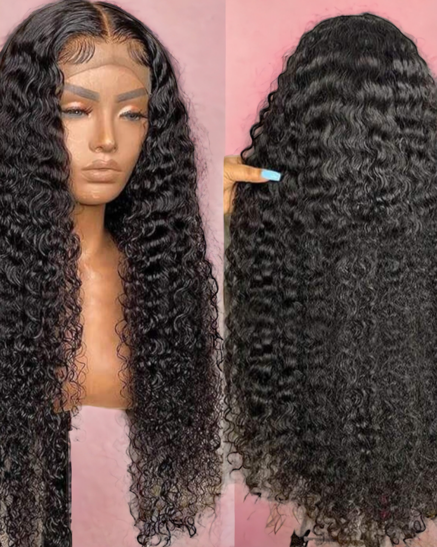 Curly human Hair 13x4 180 density